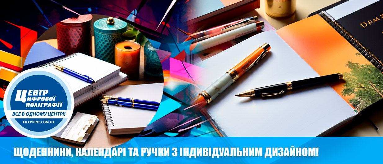 Ваш Бренд у Кожному Дні: Щоденники, Календарі та Ручки з Індивідуальним Дизайном!